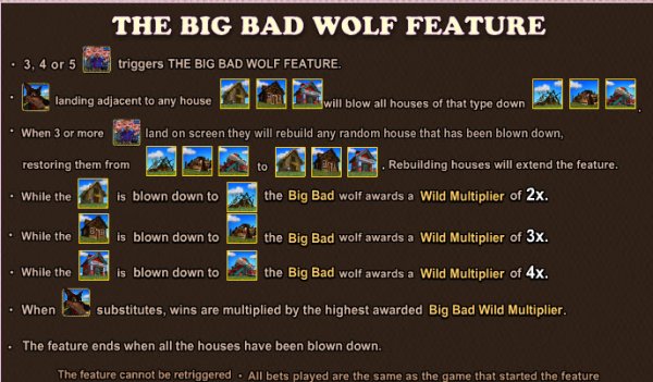 Piggy Fortunes Slots Big Bad Wolf Feature