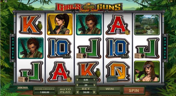 Girls with Guns Slots Game Reels