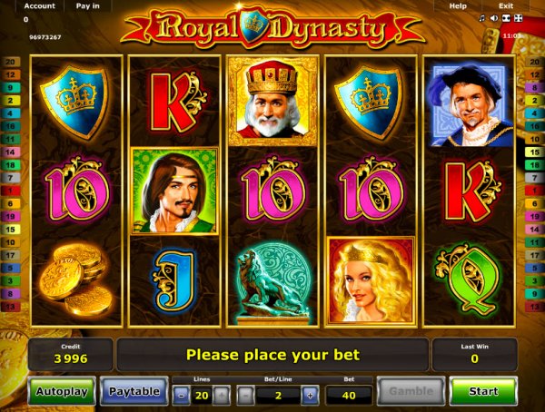 Royal Dynasty Slots Game Reels