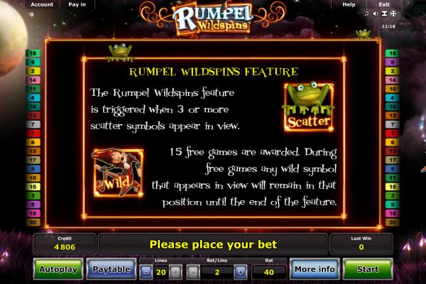 Rumpel Wildspins Slot Game Feature