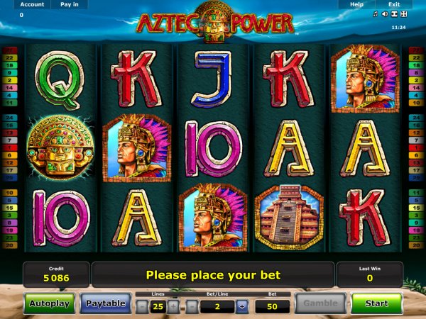 Aztec Power Slot Game Reels