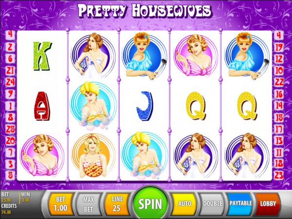 Pretty Housewife Slot Game Reels