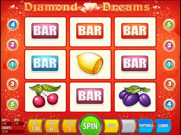 Diamond Dreams Slot Game Reels
