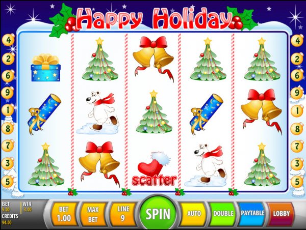 Happy Holiday Slot Game Reels