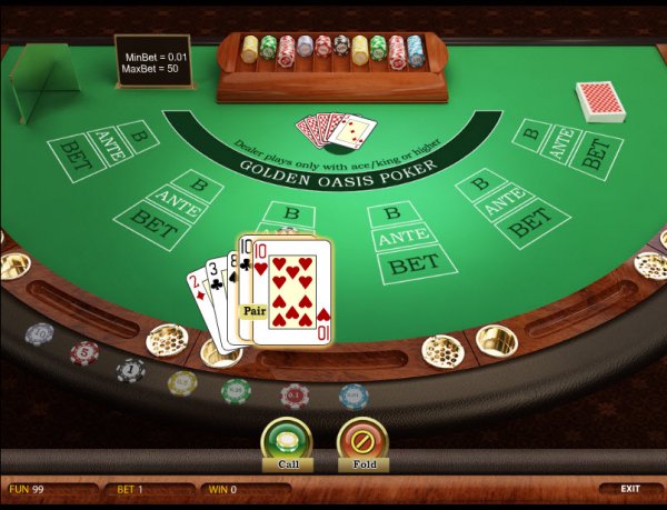 Golden Oasis Poker Game Table