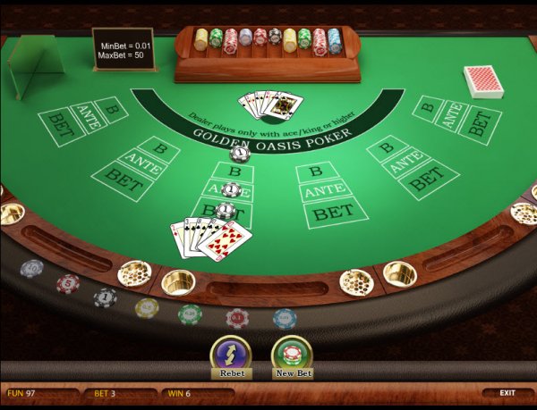 Golden Oasis Poker Game Win