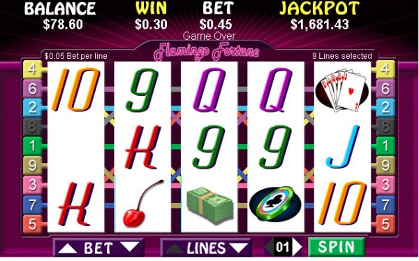 Flamingo Fortune Jackpot Slot Game Reels