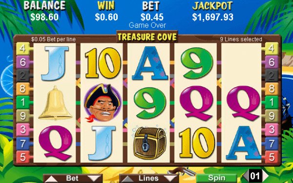 Treasure Cove Jackpot Slot Game Reels
