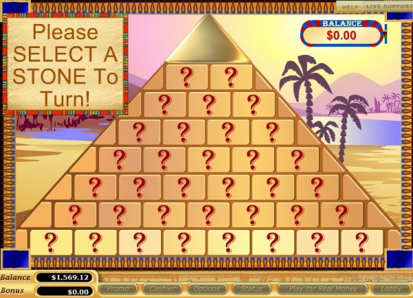 Bonus Round image of Cleopatra's Pyramid slot game.