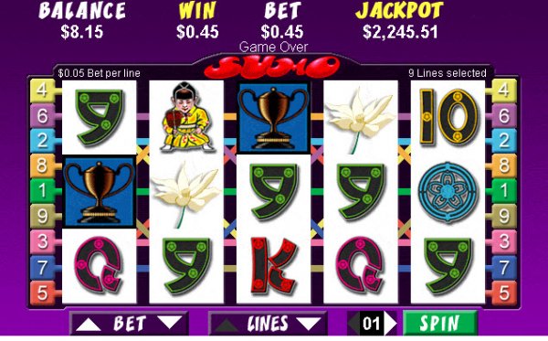 Sumo Jackpot Slot Game Reels