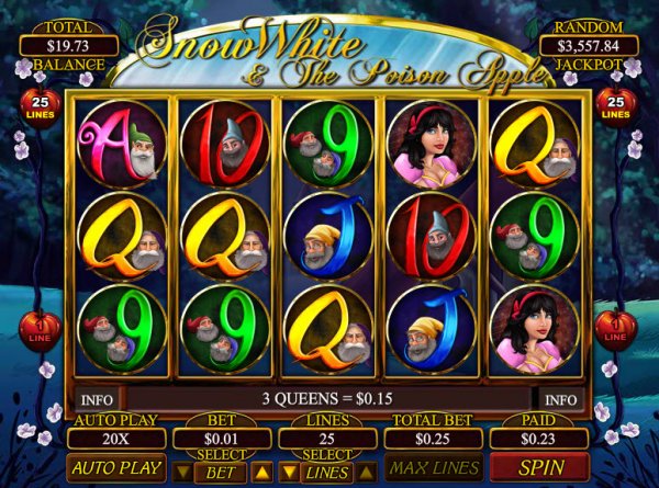 Snow White & The Poison Apple Slot Game Reels