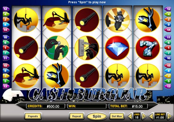 Cash Burglar Slot Game Reels