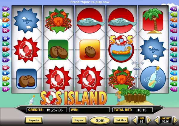 S.O.S. Island Slot Game Reels