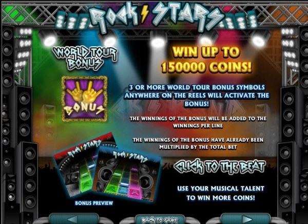 Rock Stars Slot Bonus Games