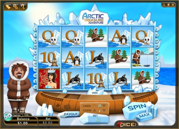 Arctic Treasure Adventure Slot Game Reels