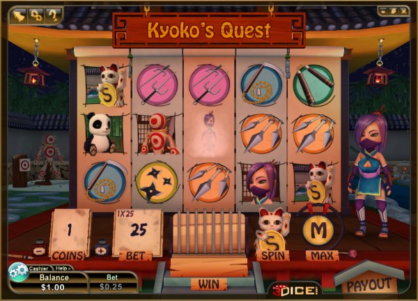 Kyoko's Quest Slot Game Reels
