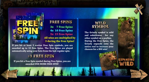 Wild Alaska Slot Bonus Info