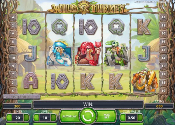 Wild Turkey Slot Game Reels