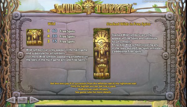 Wild Turkey Slot Stacked Wild