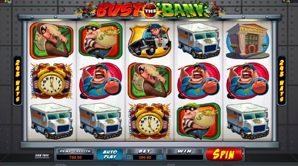 Bust The Bank Slot Game Reels