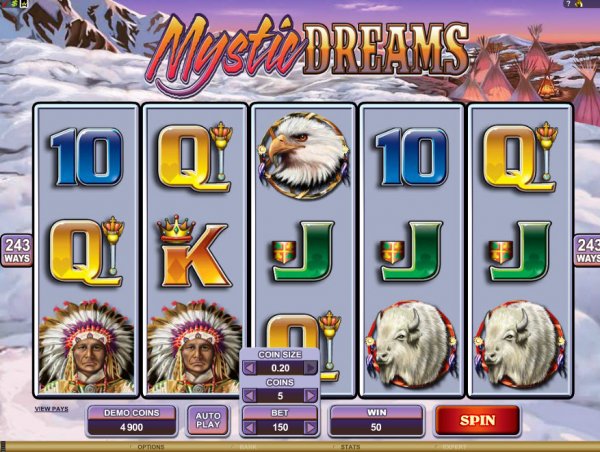 Mystic Dreams Slot Game Reels