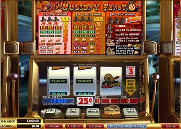 Screenshot of Holiday Feast Slots from Vegas Technology