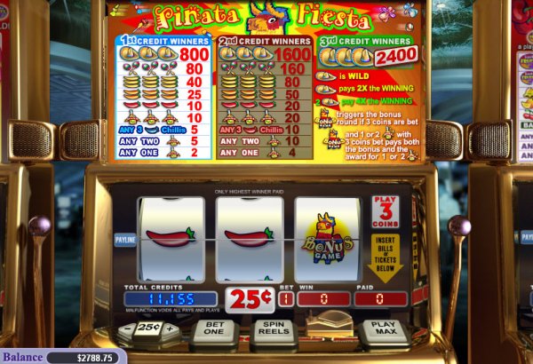 Screenshot of Pinata Fiesta slots by Vegas Technology.