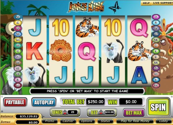 Screenshot of Jungle King Slots by Vegas Technology