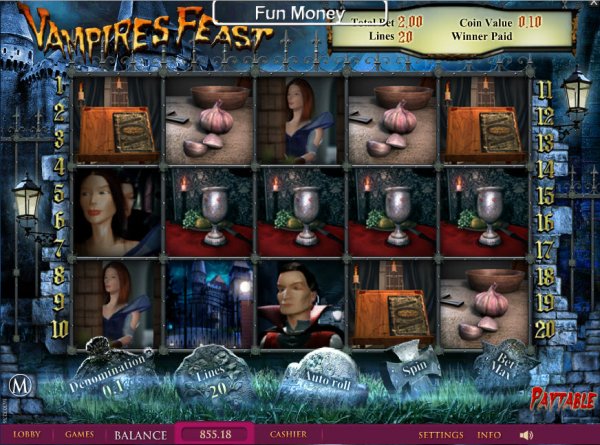 Vampires Feast Slot Game Reels