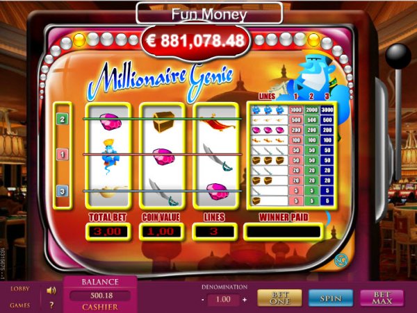 Millionaire Genie  Slot Game