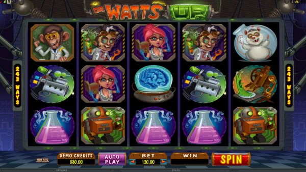 Dr Watts Up Slot Game Reels