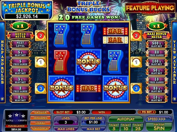 Triple Bonus Bucks Slot Game