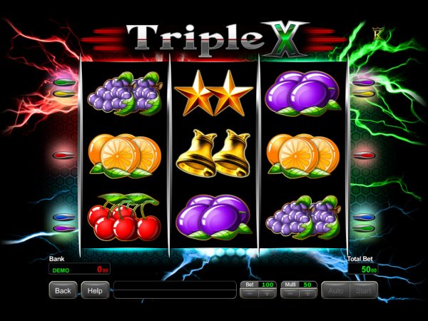 Triple X Slot Game Reels