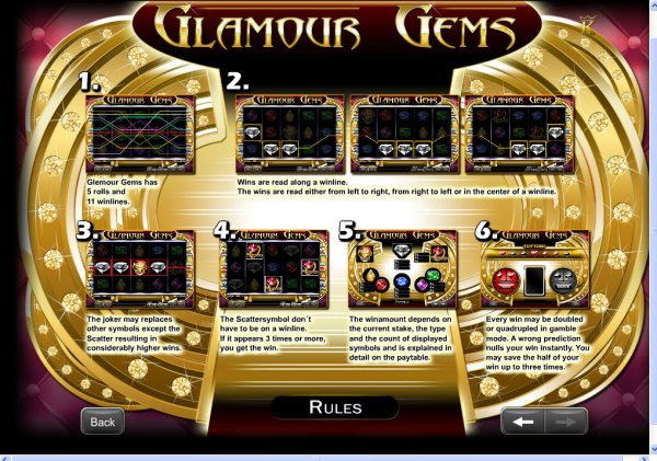 Glamour Gems Slot Rules