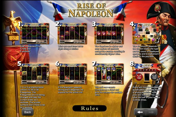 Rise of Napoleon Slot Game Rules