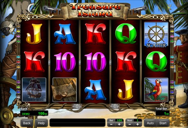 Treasure Island Slot Game Reels