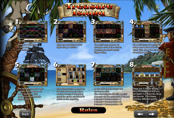 Treasure Island Slot Game Rules