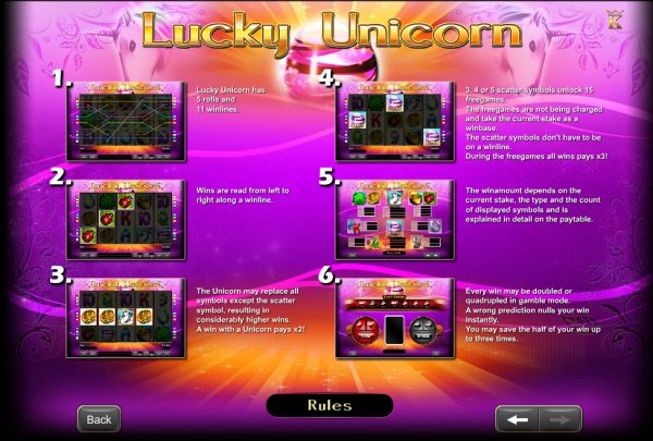 Lucky Unicorn Slot Game Rules