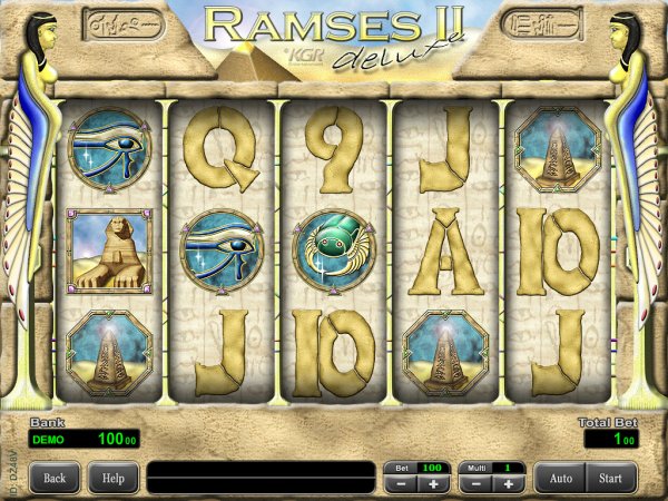Ramses II Deluxe  Slot Game Reels