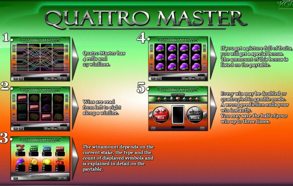 Quattro Master Slot Game Rules