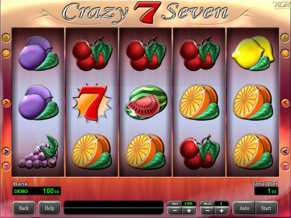 Crazy Seven Slot Game Reels