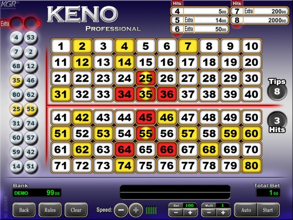 Keno Game Play