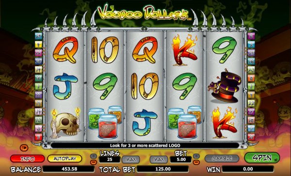 Voodoo Dollars Slot Game Reels
