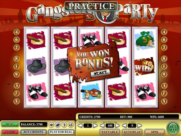 Gangster's Party Slot Game Reels