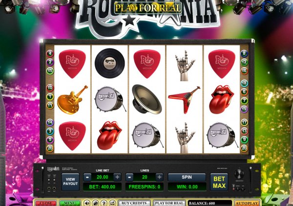 Rockomania Slot Game Reels