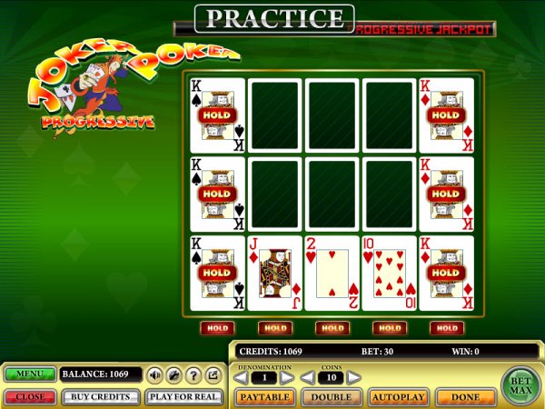 Joker Poker Progressive Video Poker Game