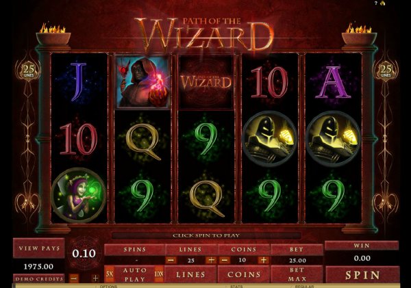Path of the Wizard Slot Game Reels