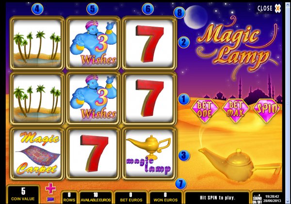 Magic Lamp Slot Game Reels