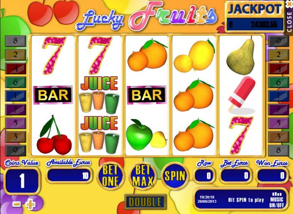 Lucky Fruits Slot Game Reels