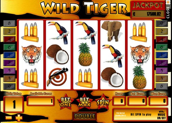 Wild Tiger Slot Game Reels